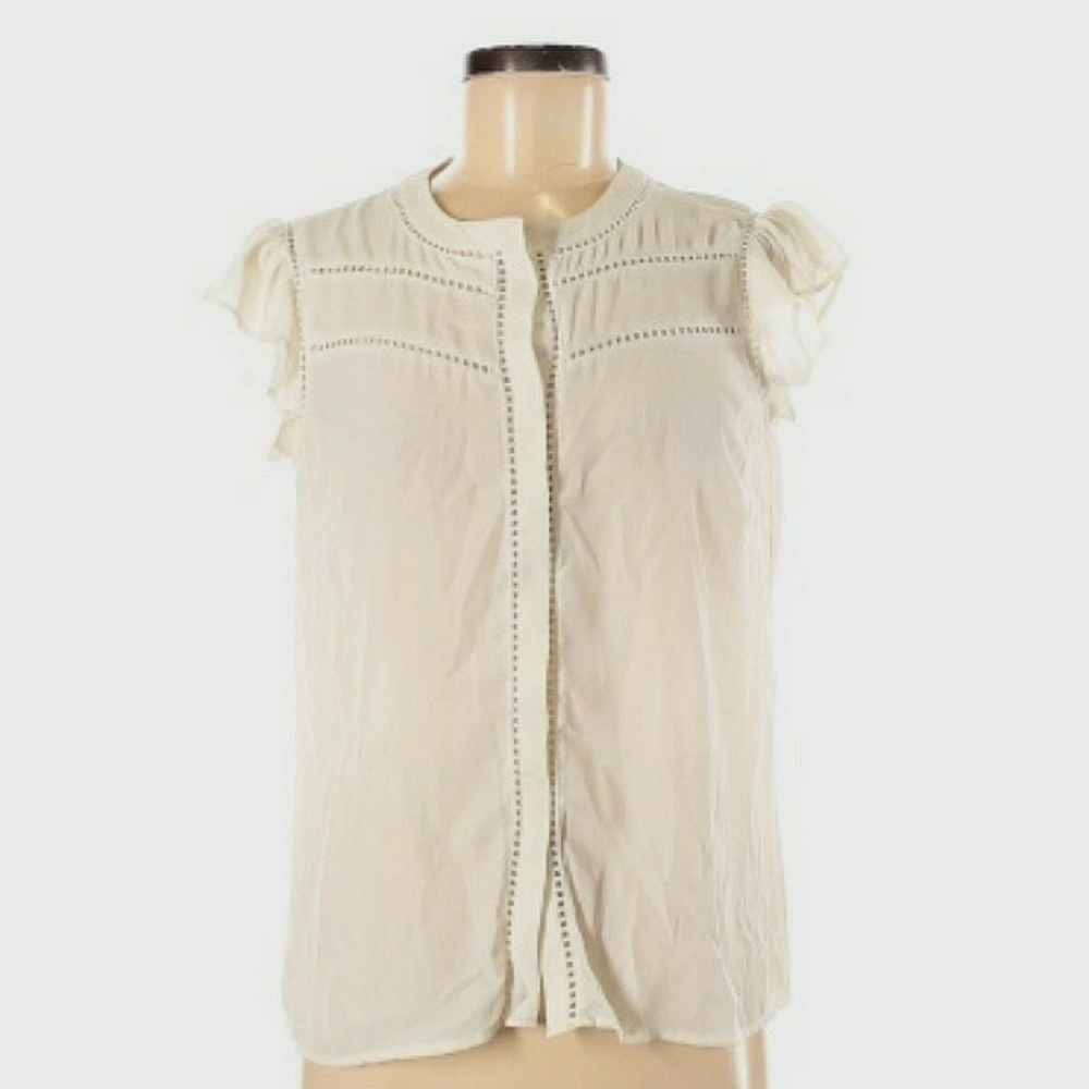 Maison Jules Short Flutter Sleeve Blouse